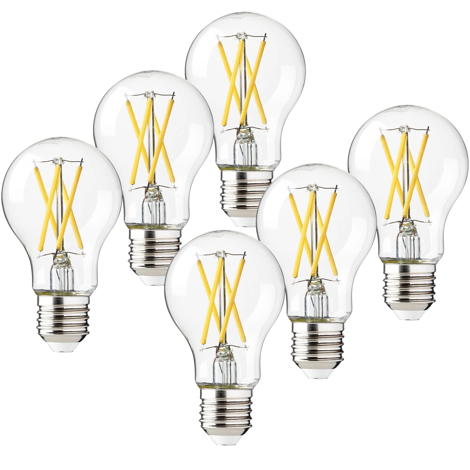 Oktaplex Glow 6er Set E27 Set LED Leuchtmittel 2700K Warmweiß 806lm 3,8W