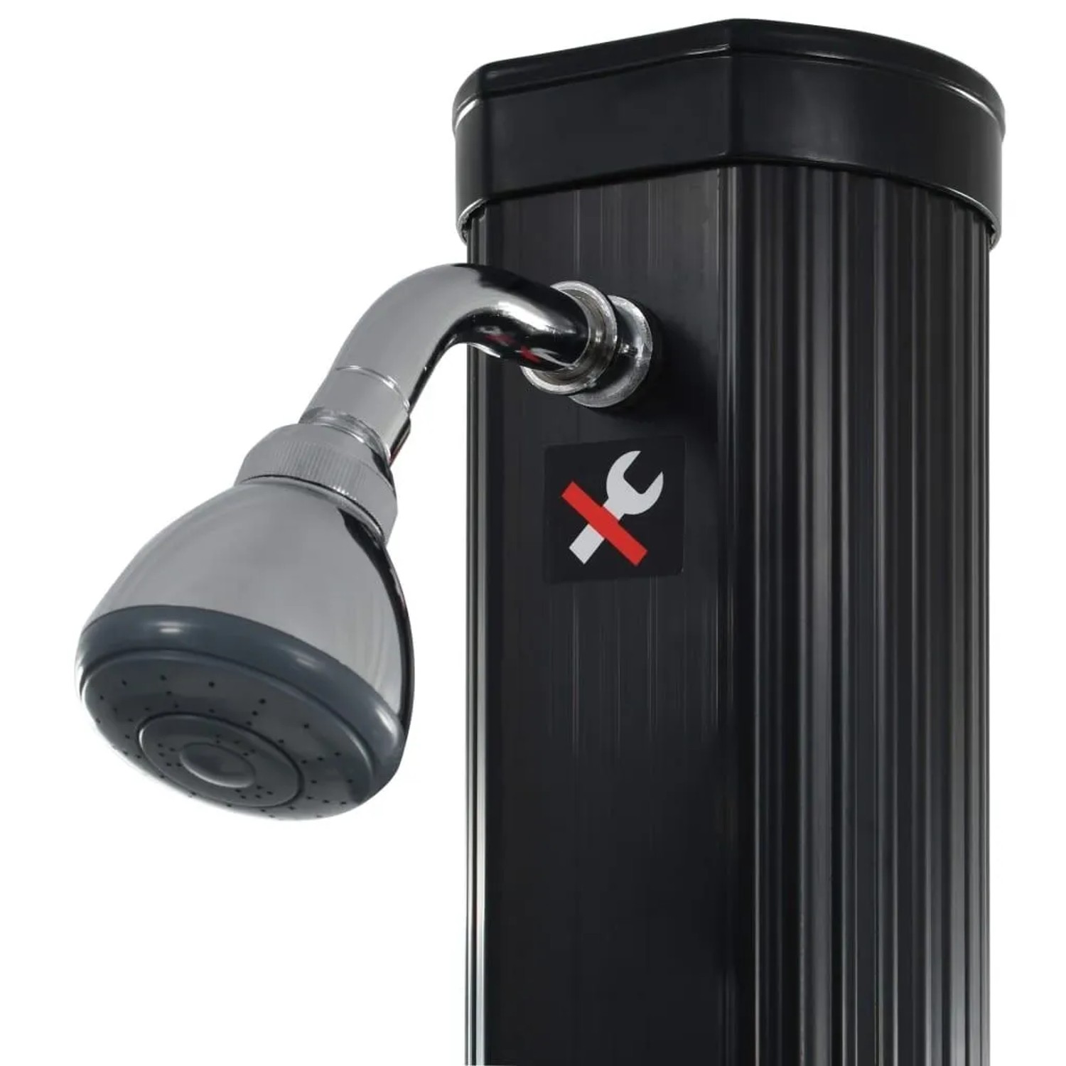 vidaXL Solardusche Klappbar Schwarz 214 cm 23 L 91719_3