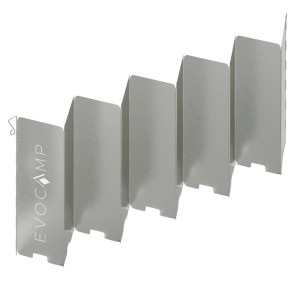 Evocamp Windschutz für Gaskocher, 10 Lamellen, für Camping & Outdoor.