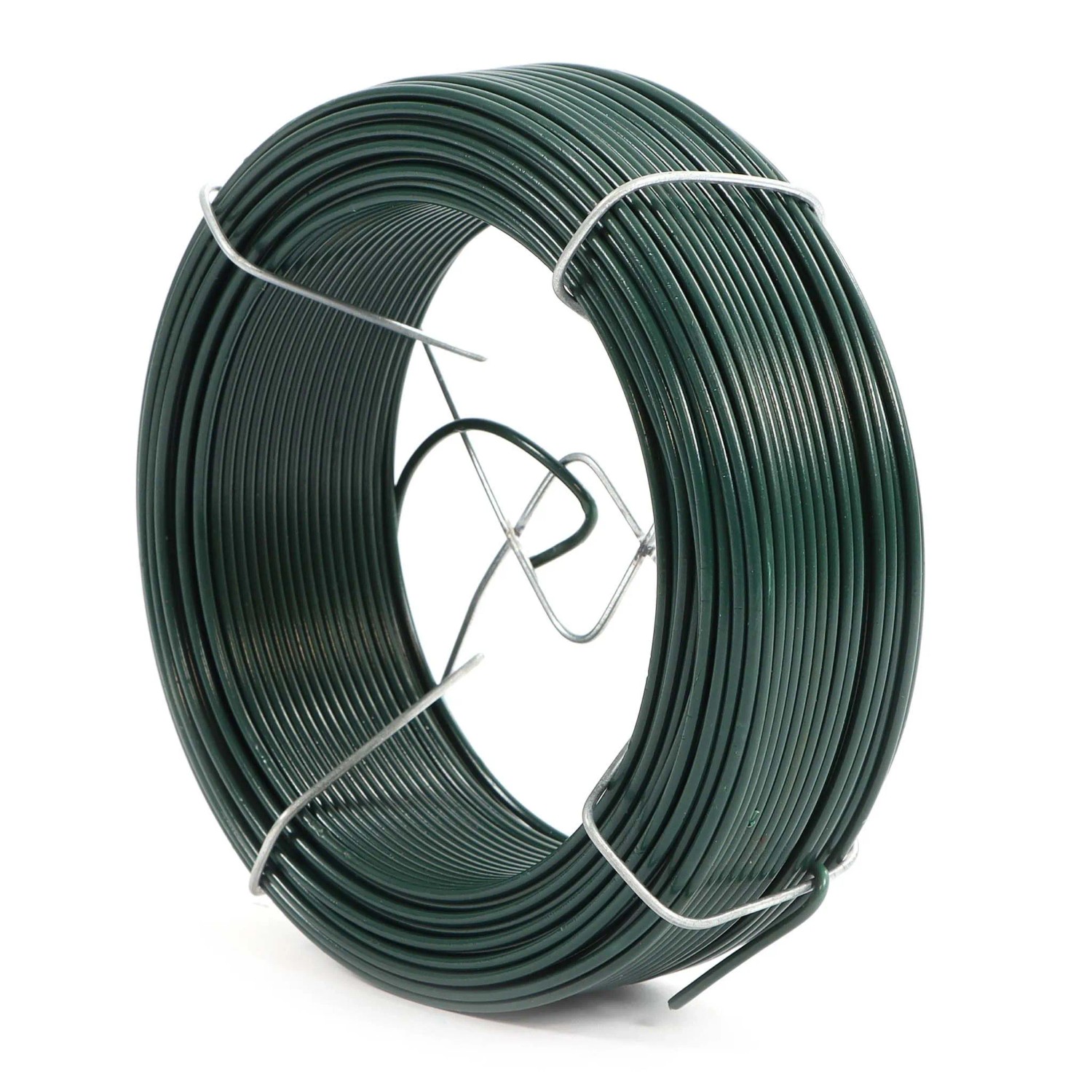 Wiltec Gartendraht Grün Ø115Mm Bindedraht 50M Stahl Verzinkt Pvc Pflanzendraht