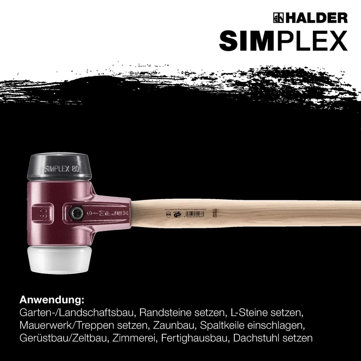 Halder Simplex Vorschlaghammer Kopf- (mm) 80 V-Nr. 32270561