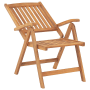 Verstellbarer Beliani Gartenstuhl aus Holz in hellem Farbton. Gartenmöbel für Terrasse und Balkon.