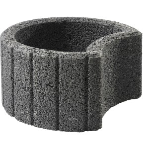 Anthrazit Pflanzring Groß, ca. 48x25cm, aus Beton für Hangbefestigung und Gartengestaltung.