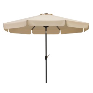Schneider Marktschirm Orlando, Ø 270 cm, natur, mit Kurbelmechanik.