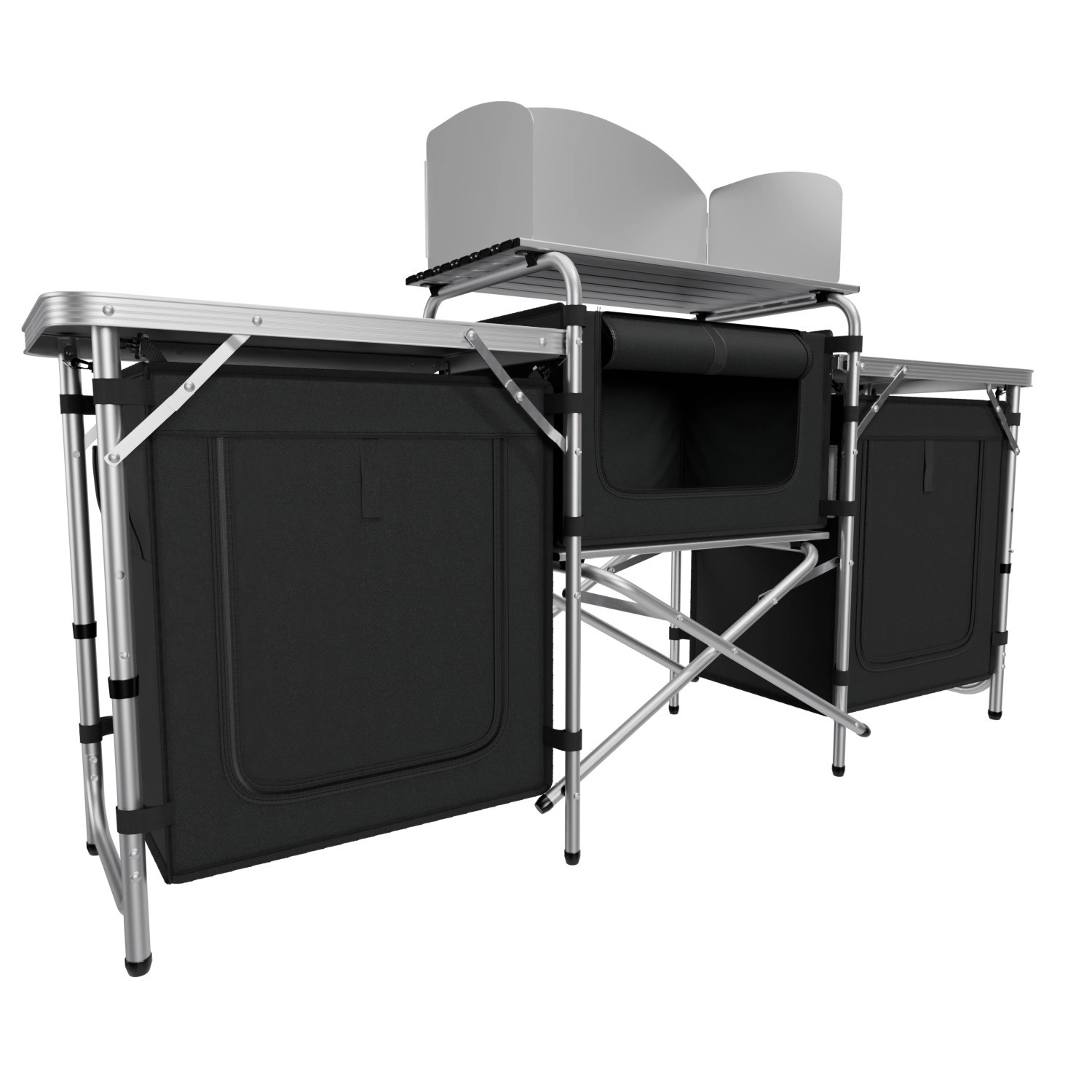 24MOVE Campingküche Campo Faltbar Alu Arbeitsplatte Staufächer günstig online kaufen