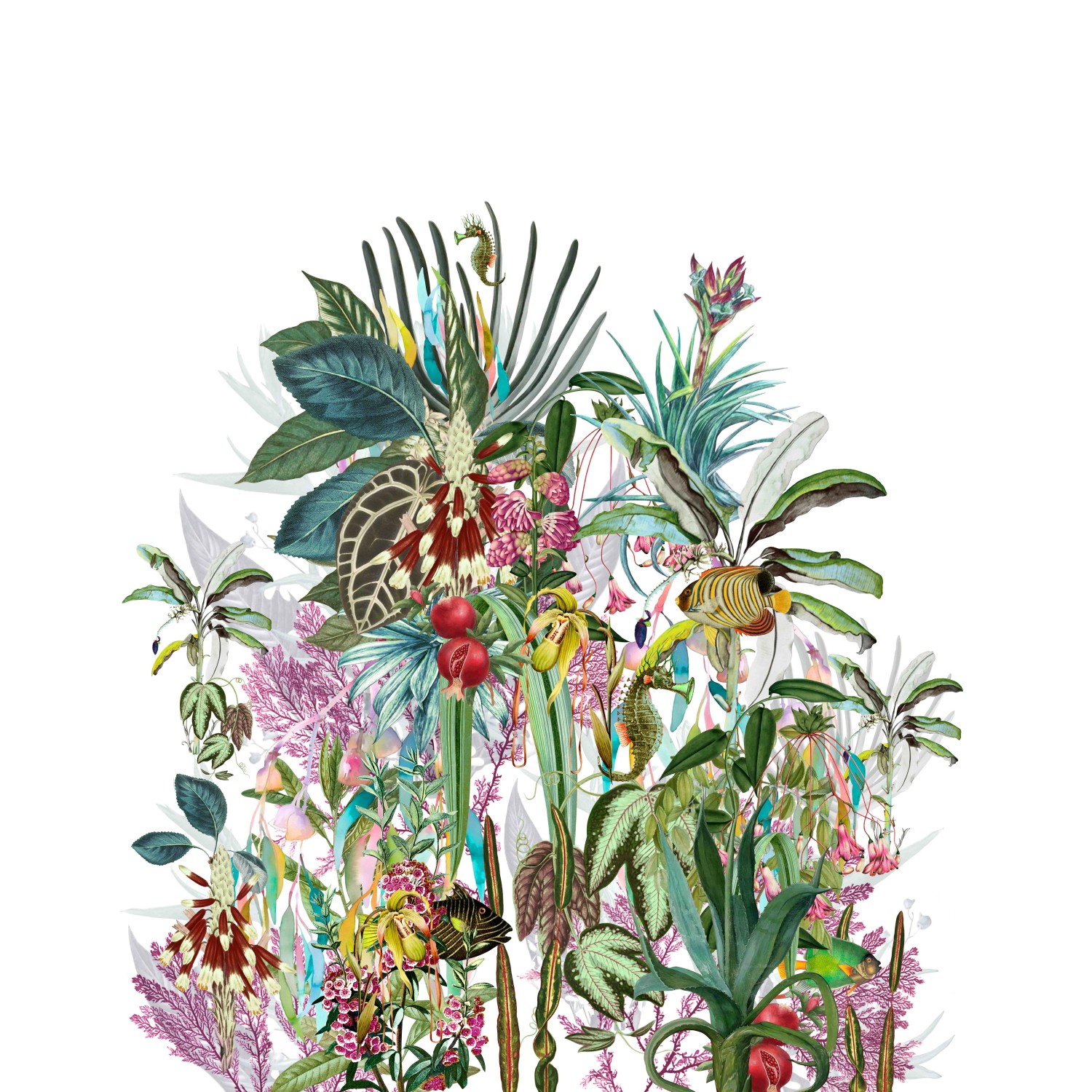 Marburg Fototapete Smart Art Gallery Floral Modern 2,7 m x 2,12 m Weiß FSC®