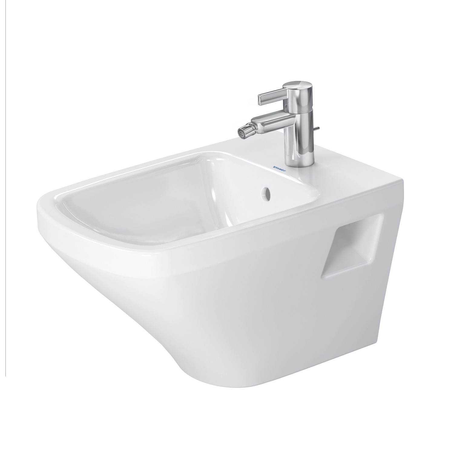 Duravit Wand-Bidet DuraStyle 54 cm Weiß WonderGliss mit Überlauf + 1 Hahnloch