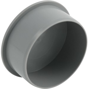 Grauer Marley HT-Muffenstopfen DN 90 aus Polypropylen zum Verschließen von HT-Rohren.