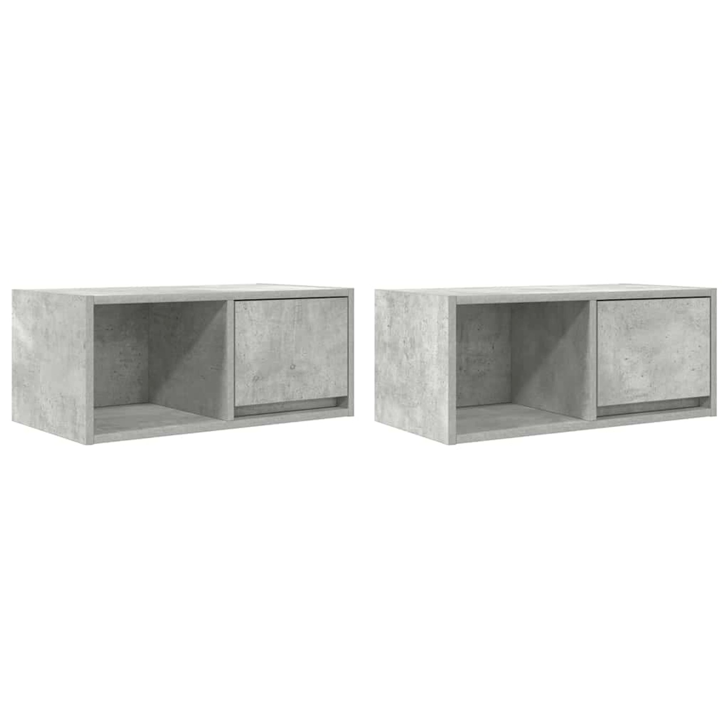 vidaXL TV-Schränke 2 Stk Betongrau 60x31x25,5 cm Holzwerkstoff 861443 günstig online kaufen