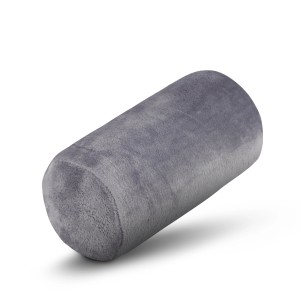 Bestlivings Nackenrolle, grau, 16x30 cm. Ideal als Reisekissen für unterwegs oder als Entspannungshilfe.