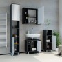 Vicco Badschrank Fynn, Anthrazit/Weiß Hochglanz, 30x190 cm, Badregal mit Stauraum im Badezimmer.