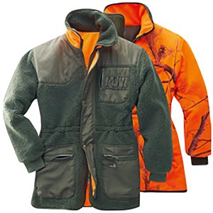 Scheibler Workwear Signal-Wendejacke in Oliv und Orange mit Realtree-Camouflage, Größe L.