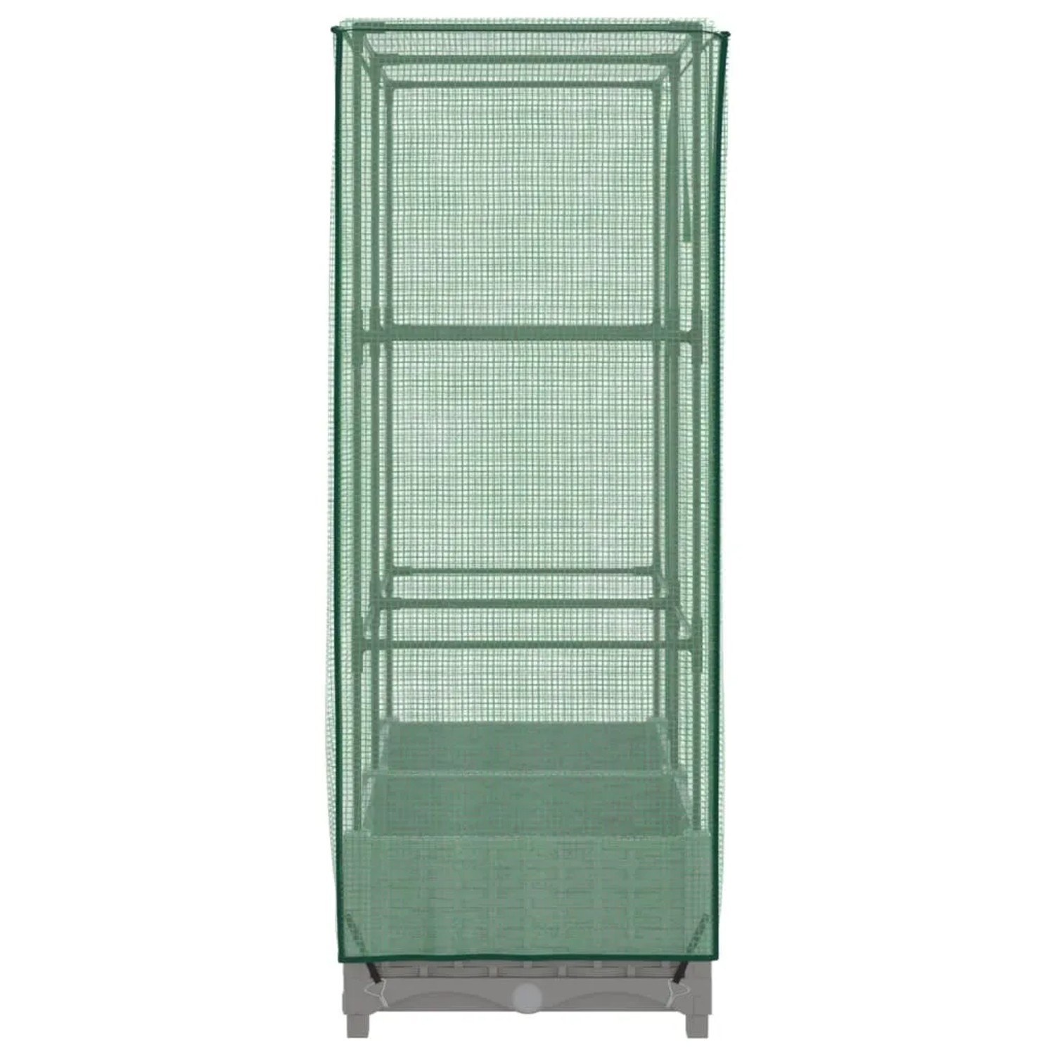 vidaXL Hochbeet mit Gewächshaus-Aufsatz in Rattan-Optik, 80x40x123 cm.