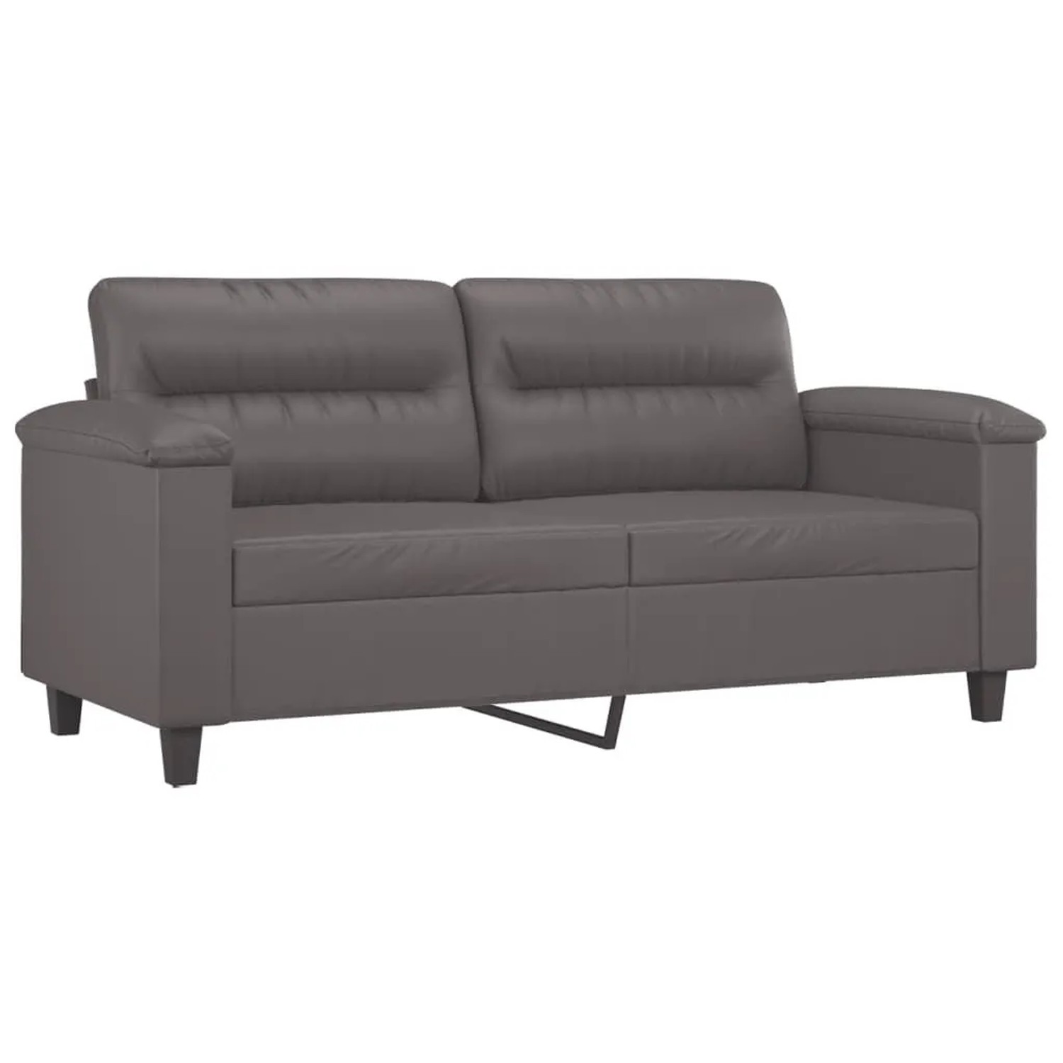 vidaXL 2-Sitzer-Sofa Grau 140 cm Kunstleder 359585 günstig online kaufen