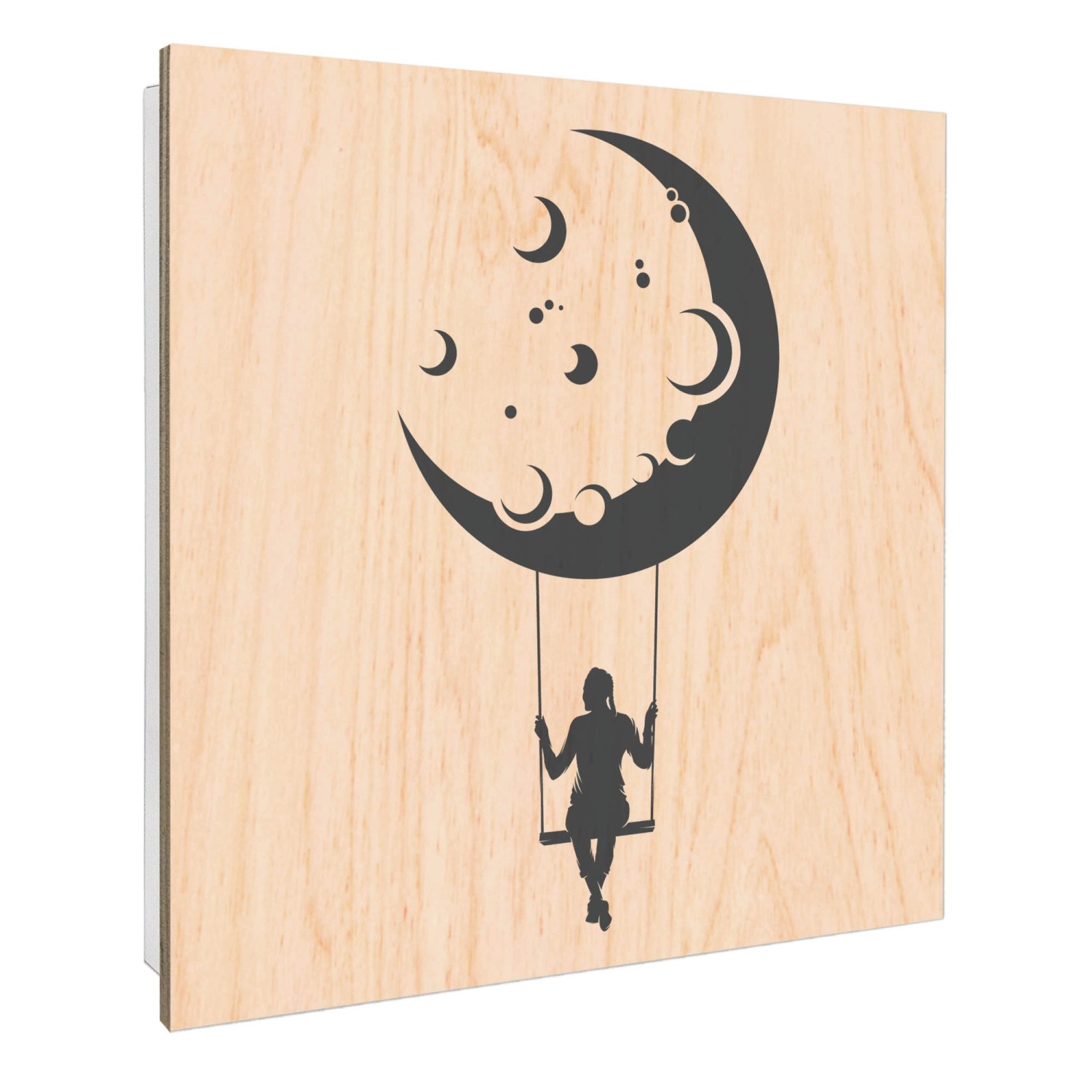 Banjado Großer Schlüsselbox Holz 30x30cm Weiß Scharnier Rechts 50 Haken Sch günstig online kaufen