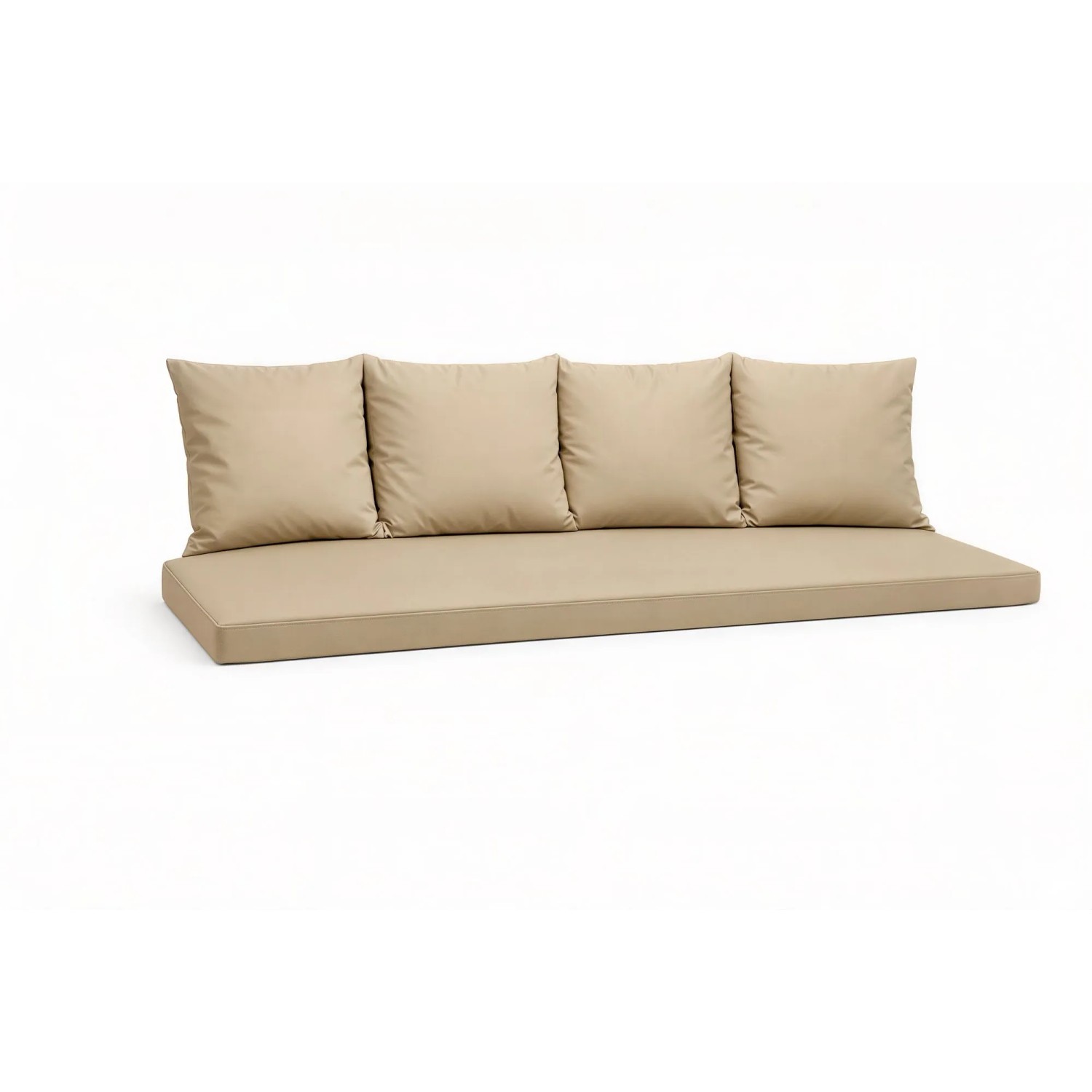 Setgarden  Mix Bench Kissen Outdoor Kissen Bankauflage 180x60+4x50x56cm Kissen Für 3-Sitzer Bänke 1tlg Beige