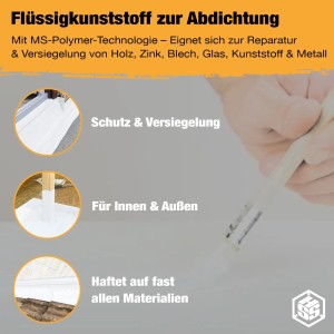 HSS Flüssigkunststoff Abdichtungs- und Reparatur-Set 5 kg Weiß