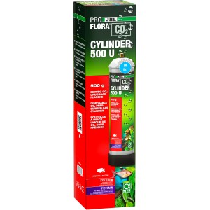 JBL Proflora Cylinder 500 U CO²-Einwegflasche für Aquarien, mit Gummifuß für sicheren Stand.