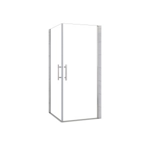 AICA Eckeinstieg Duschkabine 80x80 mit Schwingtür, ESG Glas und Nano-Beschichtung.