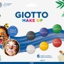 Giotto Kinderschminke mit 6 Farben, Pinsel und Schwamm für Karneval und mehr.
