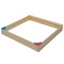 Gaspo Sandkasten Flipper aus Holz mit blauer und roter Sitzecke, 101x98 cm.