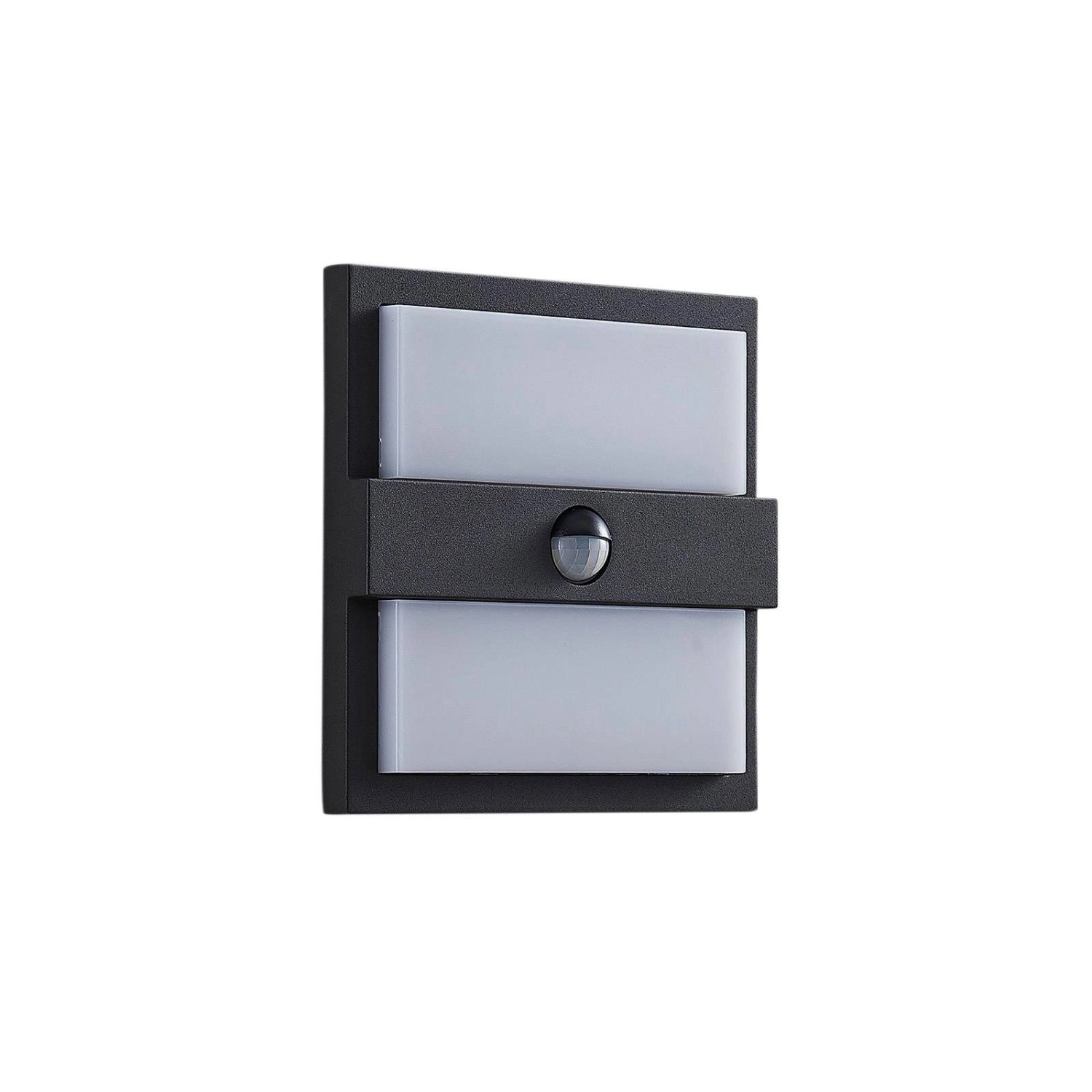 Thumbnail - Lucande LED Wandleuchte Außen Gylfi 9619232 mit Bewegungsmelder Spritzwassergeschützt Modern in Schwarz aus Aluminium 48...