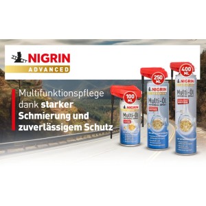 Nigrin Advanced Multi-Öl in verschiedenen Größen: 100ml, 250ml, 400ml.