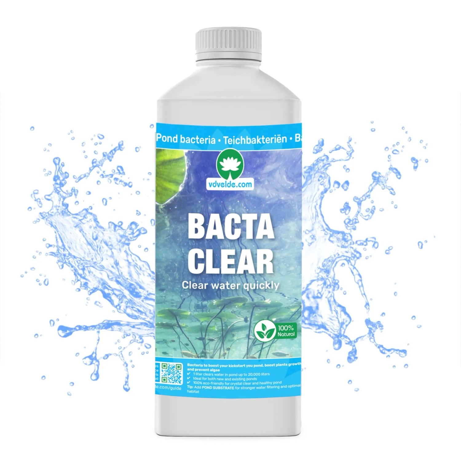 Vdvelde Bacta Clear Teichbakterien Bis 20.000 Liter Gegen Algen & Trübung