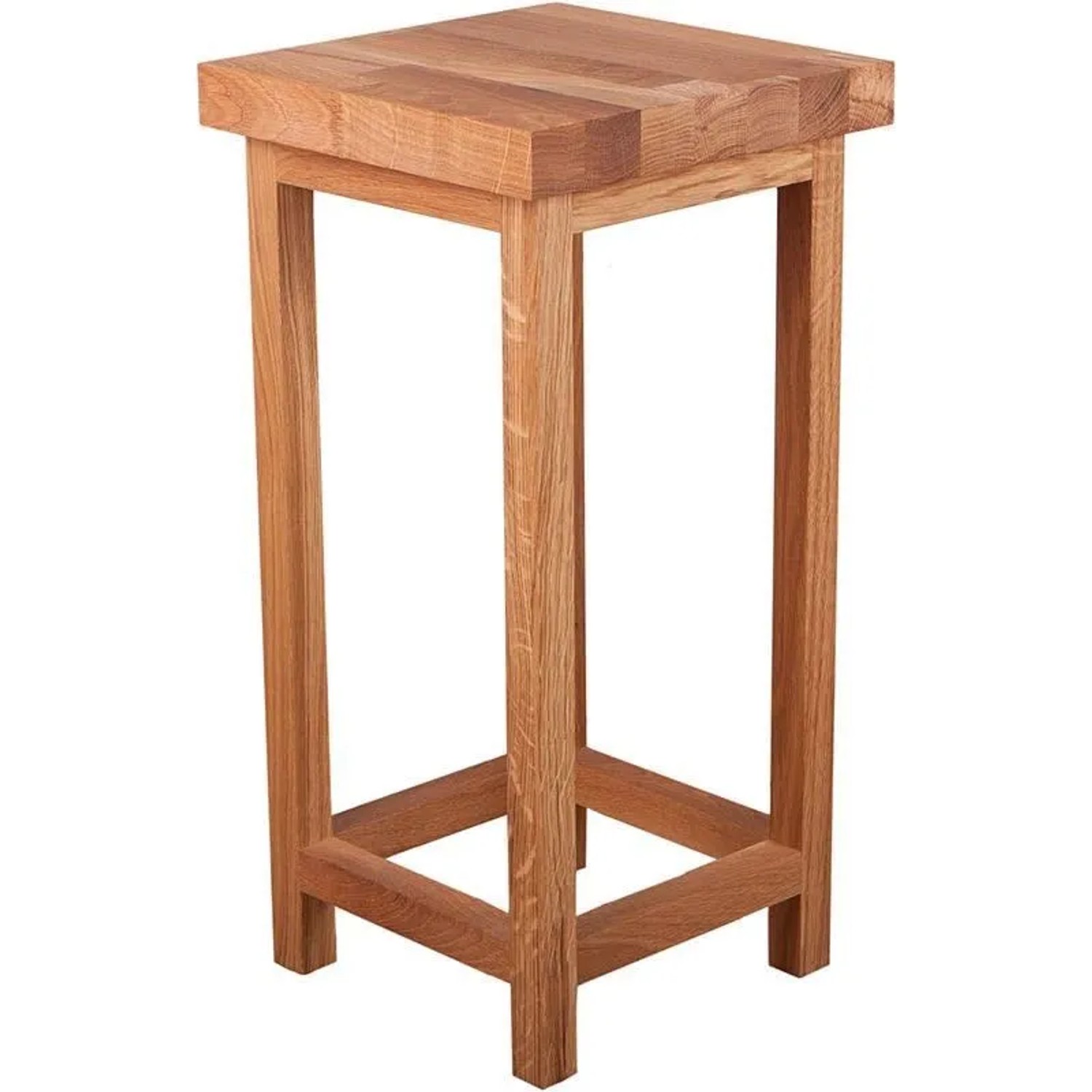 DELUKE Blumenständer MAX Platte 4cm Eiche 30x30x60cm Pflanzenständer Pflanzenregal Pflanzenhocker
