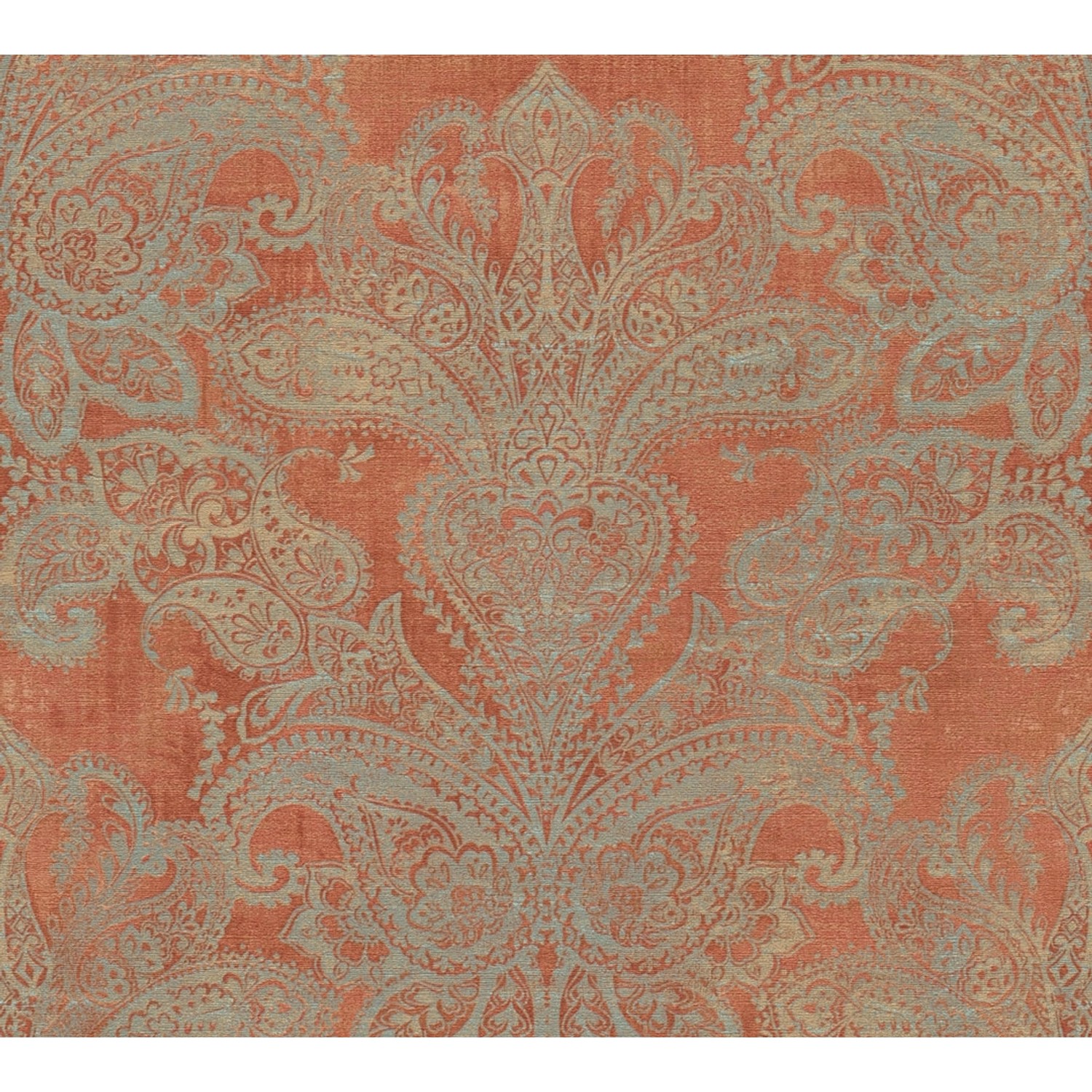 Bricoflor Orientalische Tapete mit Paisley Muster Orange Gold Terracotta Vl günstig online kaufen