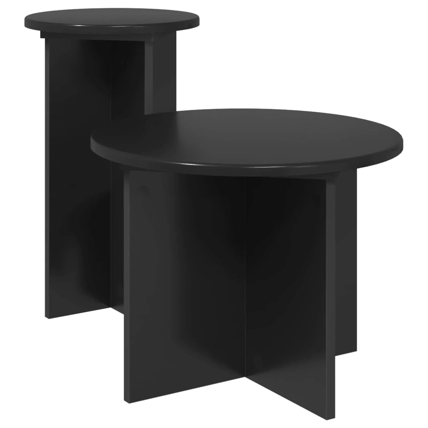 vidaXL Beistelltisch-Set 2 Stk Schwarze Eiche Holzwerkstoff 8001029