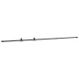 vidaXL Schiebetürbeschlag Set 244cm, Karbonstahl, für Schranktüren. Komplettes Set in Schwarz.