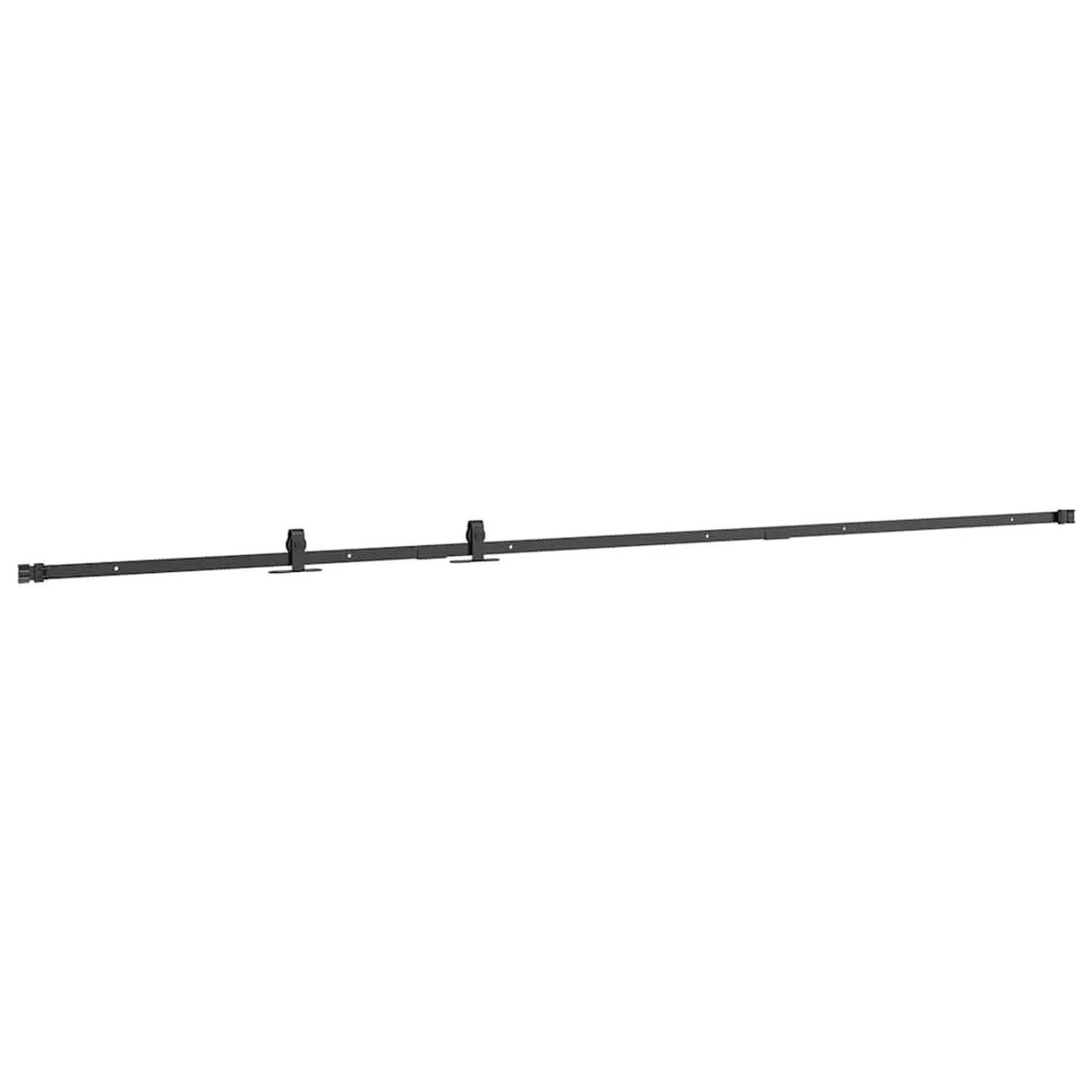 vidaXL Schiebetürbeschlag Set 244cm, Karbonstahl, für Schranktüren. Komplettes Set in Schwarz.