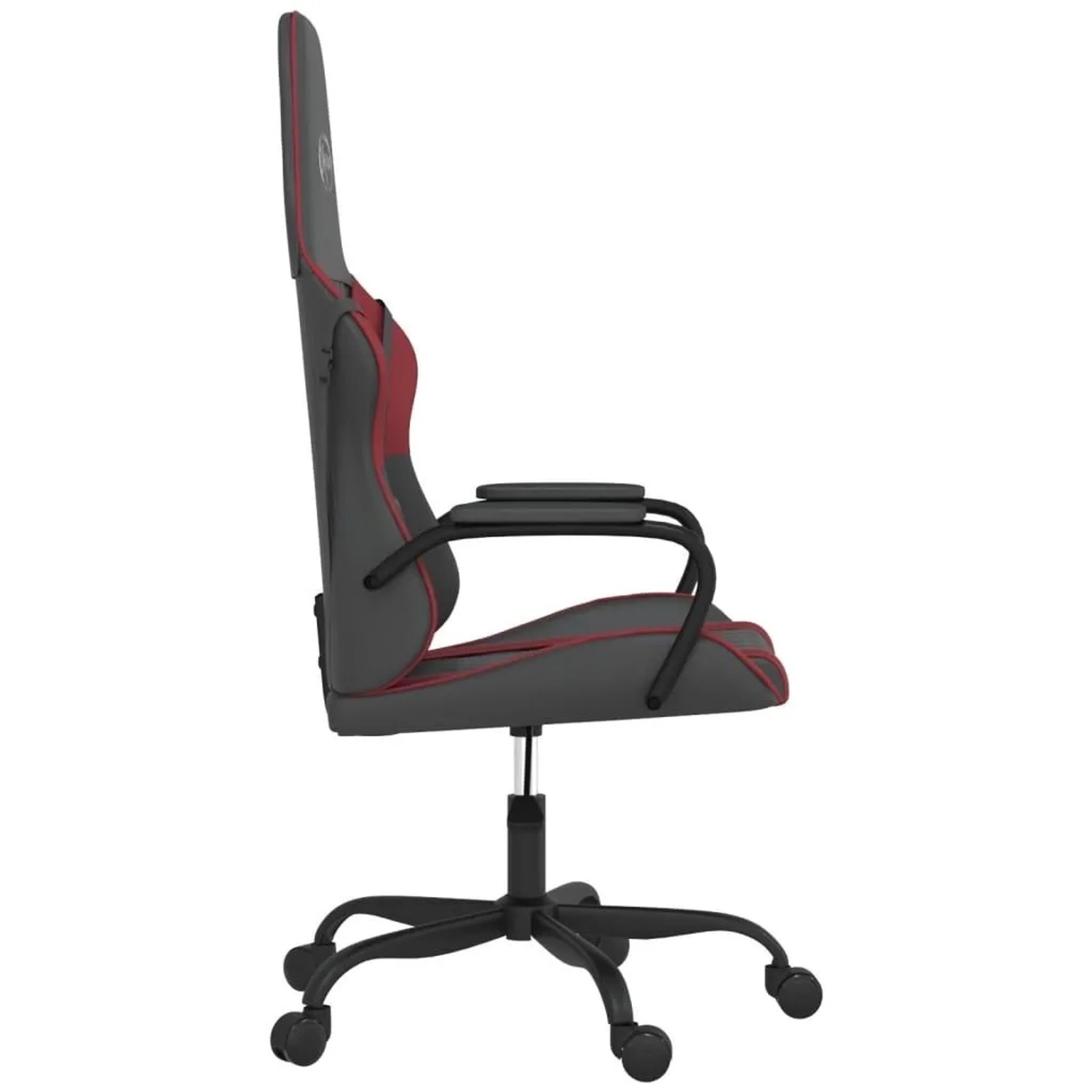 vidaXL Gaming-Stuhl mit Massagefunktion Schwarz und Weinrot Kunstleder 345540_4