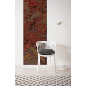 Komar Fototapete Vlies Patina, 100x280cm, abstraktes Rost-Design für Wohn- und Schlafräume.