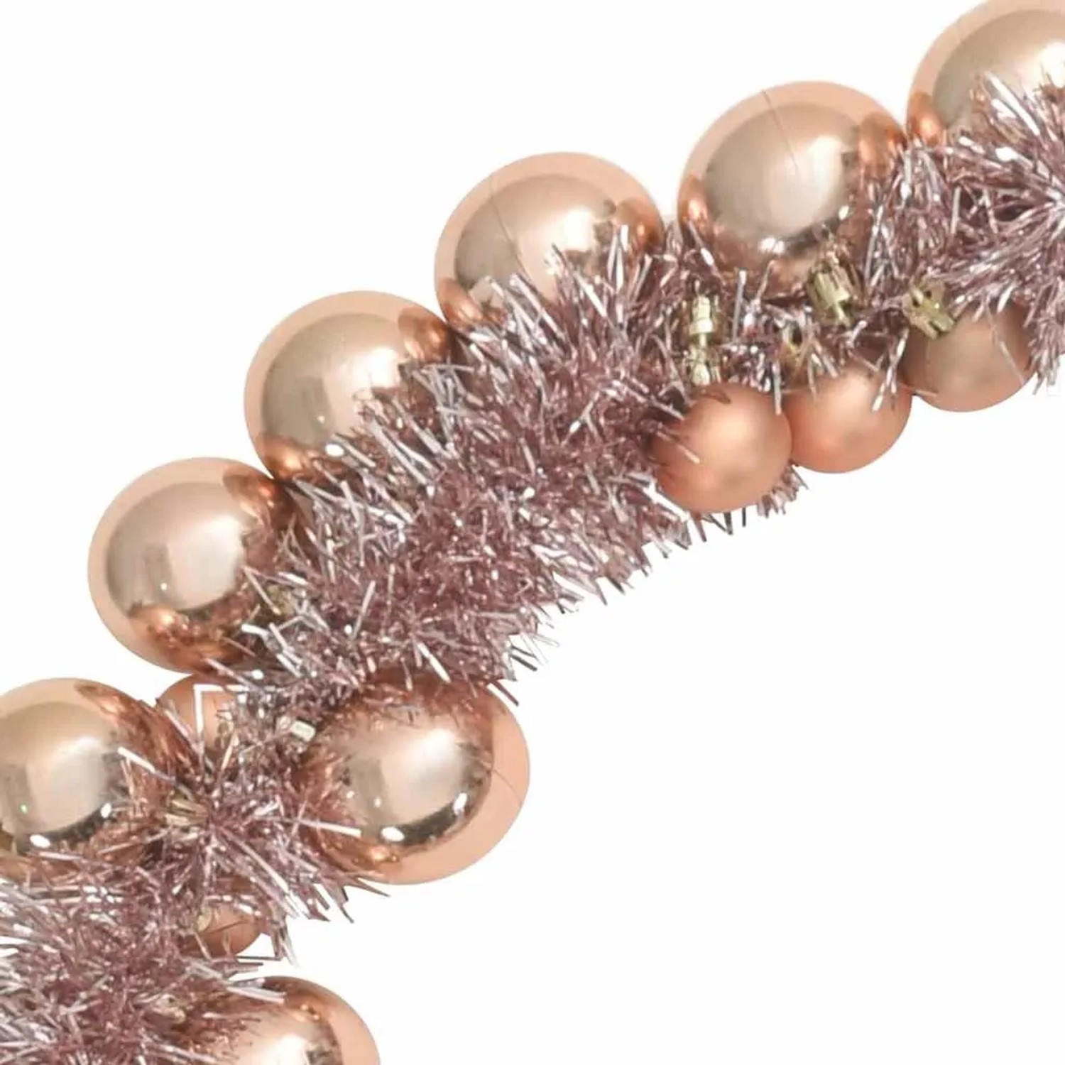 vidaXL Weihnachtskugelgirlande Rose Gold 186 cm Polystyrol 42019697_6