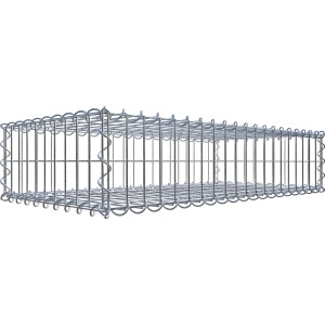Gabiona Gabionenkorb, 20x100x50 cm, Maschenweite 5x10 cm, Drahtkorb für Einfassungen und Mauersysteme.