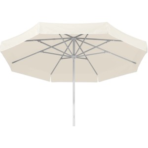 Schneider Jumbo Marktschirm, Ø 400 cm, Weiß, mit Seilzug. Sonnenschirm für Garten und Terrasse.