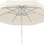 Schneider Jumbo Marktschirm, Ø 400 cm, Weiß, mit Seilzug. Sonnenschirm für Garten und Terrasse.