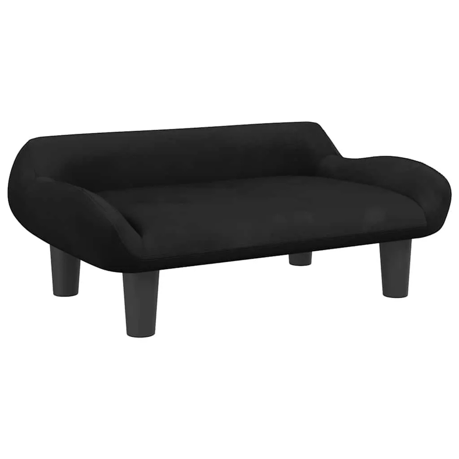 vidaXL Hundebett Schwarz 70x40x24 cm Samt 171955