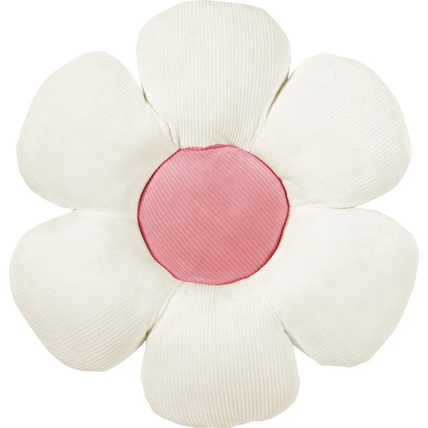 MAGMA Heimtex Dekokissen Minnie Blumenform Ø 30 cm Elfenbein