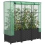 vidaXL Hochbeet mit Gewächshaus-Aufsatz in Rattan-Optik, 120x40x138 cm. Ideal für Garten, Balkon oder Terrasse.