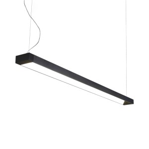 Moderne, schwarze LED Büroleuchte Cuna aus Aluminium für das Arbeitszimmer.