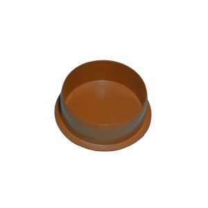 Brauner Marley Kanalgrundrohr-Muffenstopfen DN 125 zum Verschließen von KG-Rohren.