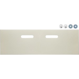 Schallschutzplatte für Waschtisch mit Befestigungsmaterial für Wandmontage.