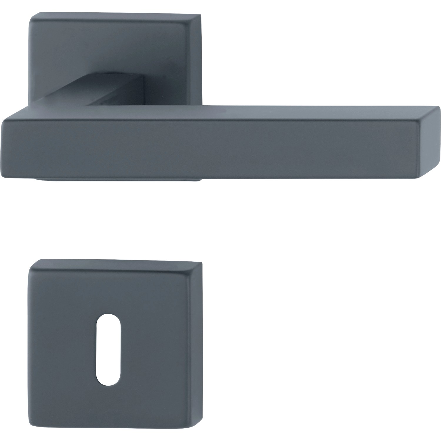 AnsaPro Zimmertür-Rosettengarnitur Thelon OB 37 mm - 42 mm Edelstahl Schwarz