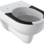 Geberit Wand-WC Renova, Tiefspüler, weiße Keramik mit geklebter Sitzfläche, ohne WC-Sitz.