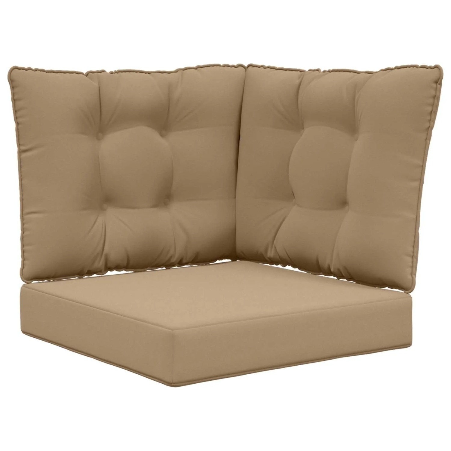 vidaXL Sofakissen für Draußen 3-Tlg Taupe Polyester 900803