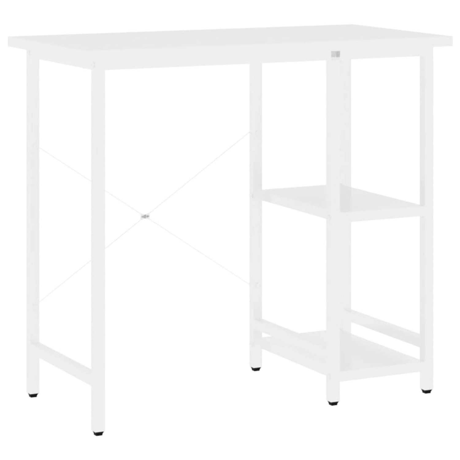 vidaXL Computertisch Weiß 80x40x72 cm MDF und Metall 20555