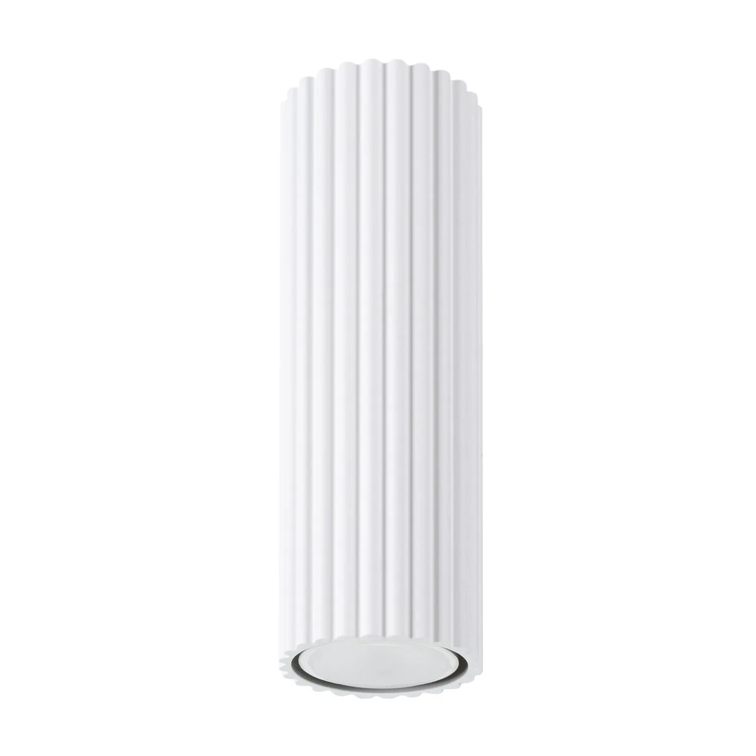 Licht-Erlebnisse Deckenlampe Weiß Ø 6,5 CM 20 cm Hoch Aluminium GU10 Aufputz Modern